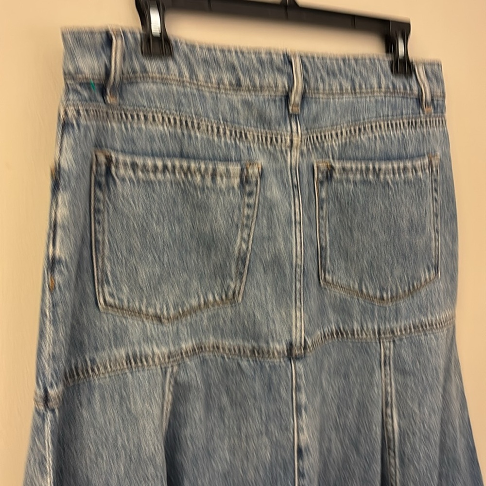 Anthropologie Denim Midi Skirt in Blue - Picture 8 of 10